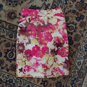 Charter Club Pink Floral Pencil Skirt 2 Petite